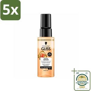 5 x Gliss - Total Repair - Express Repair Conditioner - Deep Care - 70 ml - Grootverpakking - Haarkleur - Haarverzorging - Haarherstel - Droog Haar - Beschadigd Haar