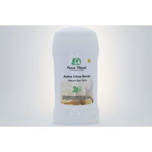 Purer Planet - Deo stick - Deodorant - Actieve Citrus boost - Natural deo stick - Oranje - 75 gram - Natural deo stick - Fris - No sweat- Dagelijkse verzorging