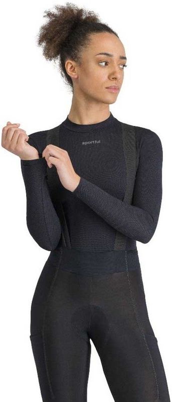 Sportful - Merino W Layer Tee - Lange Mouwen Basislaag - Zwart