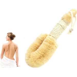 Natuurlijke Sisal Borstel voor Bad Body Brush - Exfoliërende Bad Douche Scrubber met Houten Handvat voor Body Care - Verbeter de Bloedcirculatie en Exfolieer de Huid