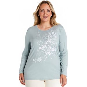 T-shirt met lange mouwen in vloeiend breisel