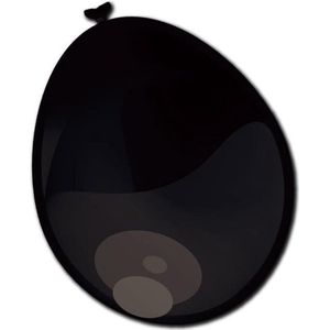 Ballonnen metallic zwart (A30cm 10st)
