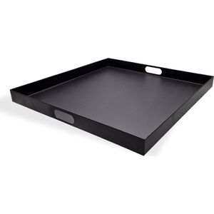 Indore Home - Metalen Dienblad - Zwart - Vierkant - 60 x 60cm - Stevig dienblad
