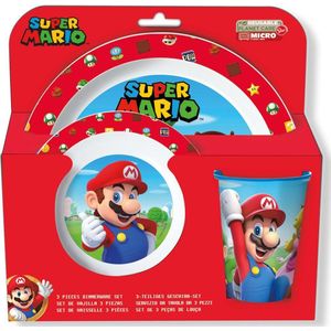 Nintendo Serviesset Super Mario Junior Rood/wit 3-delig