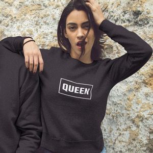 King / Queen Box Trui (Queen - Maat XS) | Koppel Cadeau | Valentijn Cadeautje voor hem & haar