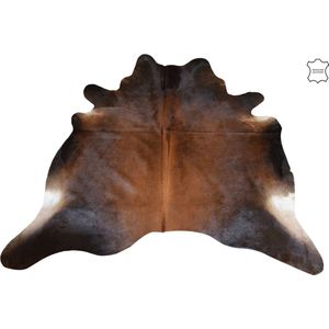 J-Line tapijt Koeienvel - leer - cognac