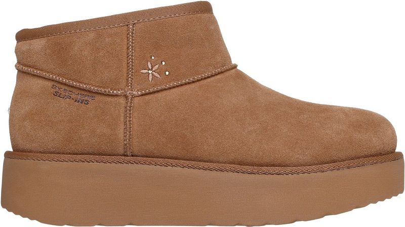 Skechers - KEEP COZY - Snowboots - Bruin - Instaplaarzen met Plateauzool