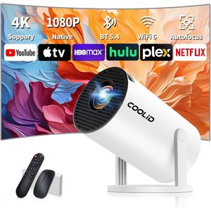 Draagbare Videoprojector met Wifi en Bluetooth, Full HD Mini Projector voor Thuis en Buiten