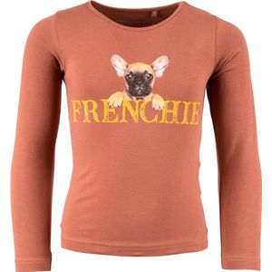 Stones And Bones Meisjes Tshirt Blissed Frenchie Brown - 164