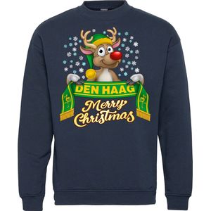 Kersttrui Den Haag | Foute Kersttrui Dames Heren | Kerstcadeau | ADO Den Haag supporter | Navy | maat M