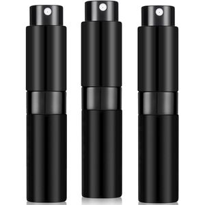 TOVBMUP Herbruikbaar - Parfumfles - Metaal - 8 ml - Draaibaar - Verborgen dop - Zakformaat - Reis - Verstuiver