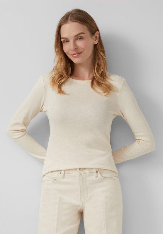 T-shirt - Longsleeve - 100% Katoen - Slim Fit - Dames