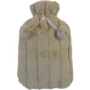 Warmwaterkruik met Fleece Hoes - Extra Comfortabel - Ecru