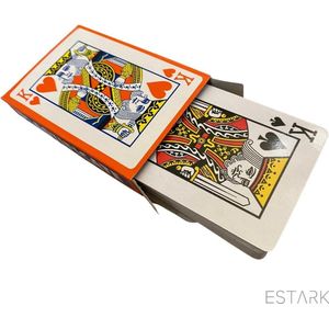 ESTARK® Luxe Speelkaarten 4 STUKS - Plastic Coating - Poker Kaarten - kaartspel - Spelkaarten - Spel Kaart - 4 x 56 - Gezelschapsspel - Spelen - Playing Cards (4)