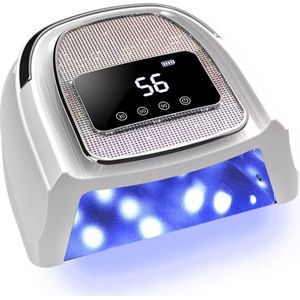 Nageldrogerlamp - Nageldroger - Nagellamp oplaadbare en draadloze nagellamp silv - UV/LED lamp - Manicure/Pedicure Handen en Voeten - Gellak - Gelnagels - Acrylnagels-Top Coat-Matte Top coat-Led nagellamp - Uv nagellamp - Nagels-tafellamp-Nageldroger