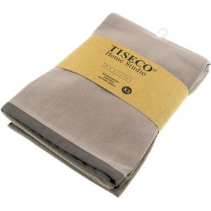 Tiseco Home Studio - Keukenhanddoek SOLID - SET/6 - 100% Katoen - Taupe - Ultra-absorberend - Sneldrogend