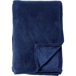 Dutch Decor - OWEN - Plaid - Insignia Blue - 130x160 cm - Coral Fleece Deken