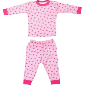 Beeren Meisjes Pyjama Stripe/Star Roze - Maat 74/80