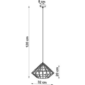 Sollux Lighting - Hanglamp UMBERTO zwart