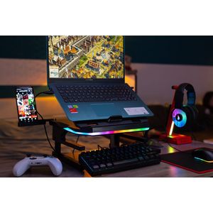 Portus X2 Universeel Verstelbare Laptop Standaard met RGB