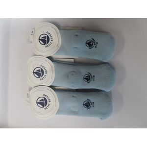 Petit Bateau - 3 Pack - Sokken - Bleek blauw - Eponge - 3 maand
