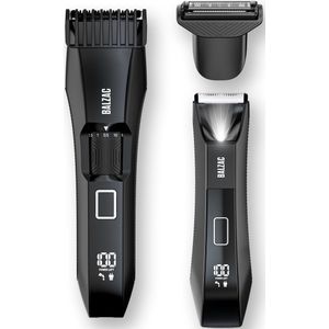 BALZAC® Baardtrimmer PRO - Bodygroomer Mannen 5.0 - Waterdicht - Titanium Scheerblad - 20 Lengte-Instellingen - Trimmer Mannen - Beard & Balls Bundel Incl. E-Book