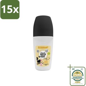 15 x Marcel's Green Soap - Deodorant Roller - Vanilla & Cherryblossom - Langdurige frisheid - 50 ml - Grootverpakking - Deodorant Roller - Geur - Frisheid - Geur - Geur