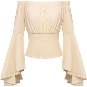 Renaissance Blouse voor Dames met Off Shoulder en Klokmouwen
