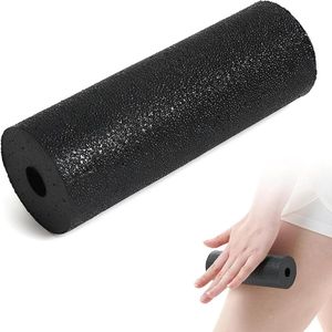 Foam Roller rugmassagerol voor fasciaoefeningen - spierhersteller voor fitness en yoga - spierherstel - zwart