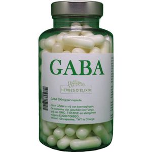 Herbes D'elixir GABA Capsules – 500mg per Capsule – 100 Stuks - Vegan Capsules