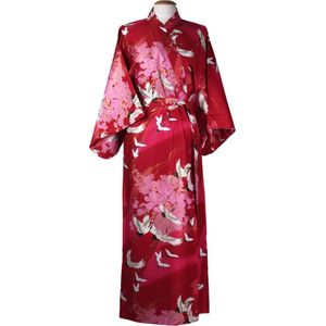 DongDong - Originele Japanse kimono - Katoen - Kraanvogel - L/XL