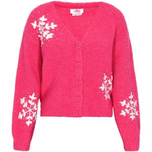 MYMO Gebreid vest  pink / wit