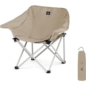 Opvouwbare campingstoel, kan 111 kg dragen, draagbare klapstoel met armleuningen en twee zakken