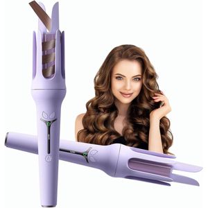 Automatische Krultang - Paars - Met 3 Temperatuurstanden - LCD-scherm - Snel Verwarmend
