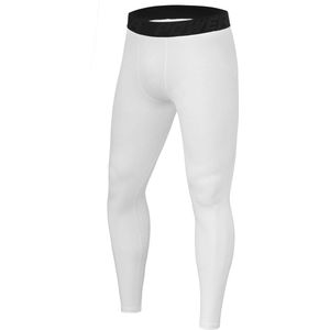 Compressiebroek Strak voor Heren en Jongens - Bright White (Wit), S