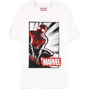 Spider-Man Marvel Logo Heren T-shirt - wit - S