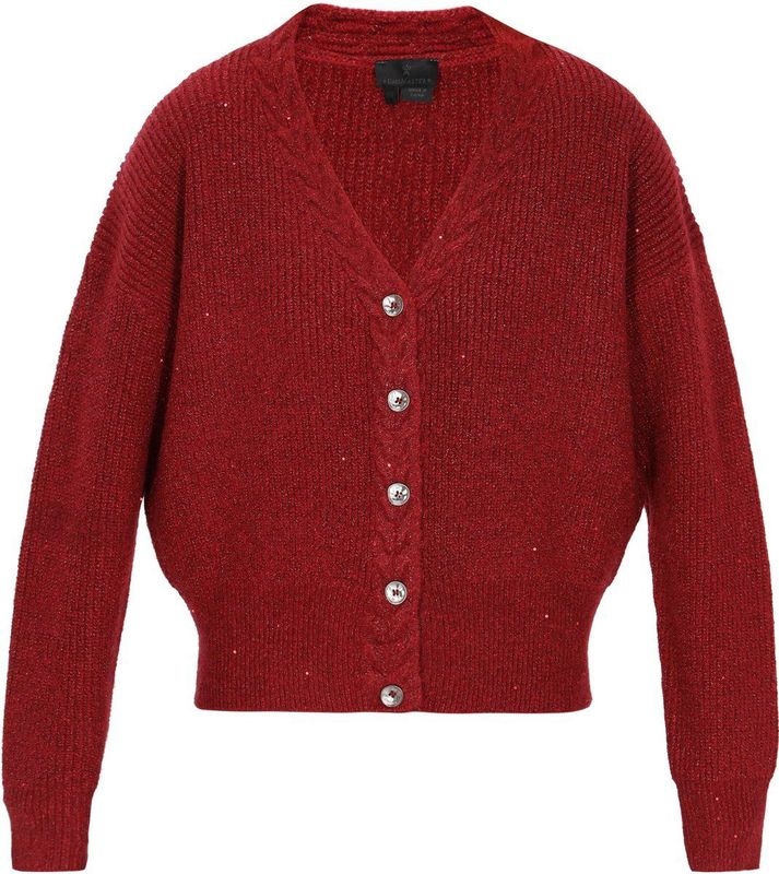 DreiMaster Klassik Gebreid vest  donkerrood