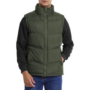 MEETHOO Outdoor/Werk Casual Bodywarmer Heren -Outdoorkleding/Werkkleding - Jas Heren - Mouwloze -Legergroen-XXL