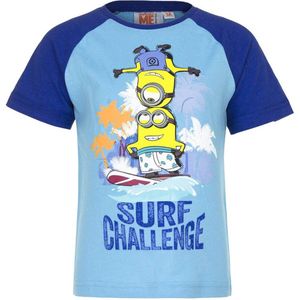 Minions t-shirt - Surf Challenge - blauw - maat 122/128 (8 jaar)
