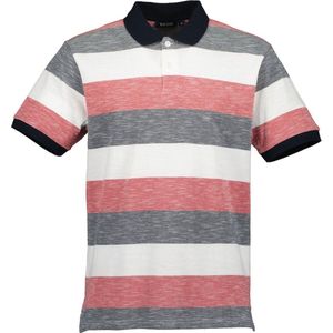 Blue Seven heren polo - poloshirt KM heren - rood streep - 321146 - maat L