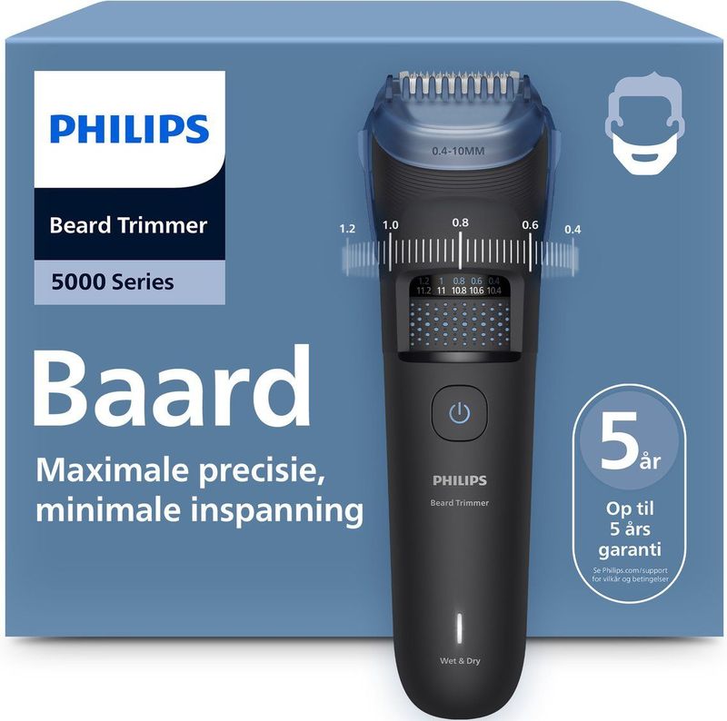 Philips BT5775/15 baardtrimmer Batterij/Accu 40 2 cm Nat en droog Zwart