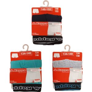 KAPPA-UNDERWEAR-REGULAR FITTING- MAAT 134-140-KLEUR Donker blauw/Grijs melee/Green aqua