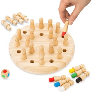 Toyfel Magnus - Houten Memory Schaakspel met Tas 18 cm - Educatief Speelgoed voor Kinderen - Geheugenspel voor Logica & Coördinatie