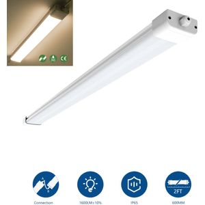 ANTENLICHT - LED Batten 60 cm 18W 4000K 1800lm - Warm wit - LED TL Armatuur - Voor werkplaats, schuur en als onderbouwverlichting