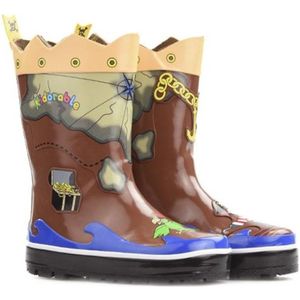 Bruine kinderregenlaars Piraat van Kidorable 23