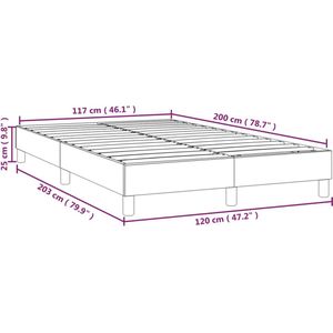 vidaXL - Bedframe - kunstleer - crèmekleurig - 120x200 - cm