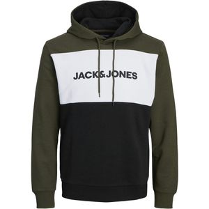 JACK&JONES - JWHLOGO BLOCKING SWEAT HOOD SMU - Heren - Sweaters