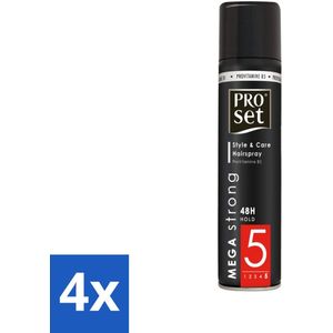Proset Haarspray Mega Sterk 300 ml - Voordeelverpakking - 4 stuks