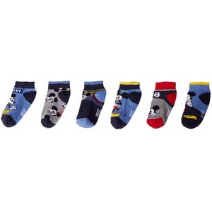 Disney Mickey Mouse - Sneakersokken - 6 paar - Jongens - Maat 23/26 - Cadeau - kado - Sinterklaas cadeau