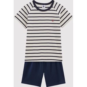 Petit Bateau Katoenen marinière-pyjama voor jongens Jongens Pyjamaset - Blauw - Maat 110